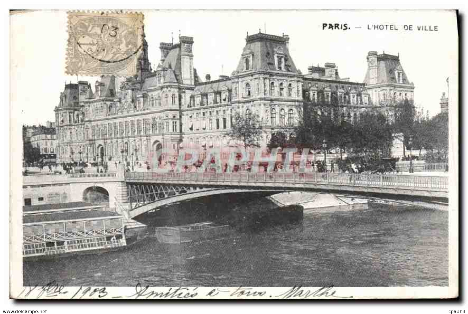 CPA Paris l'Hotel de Ville