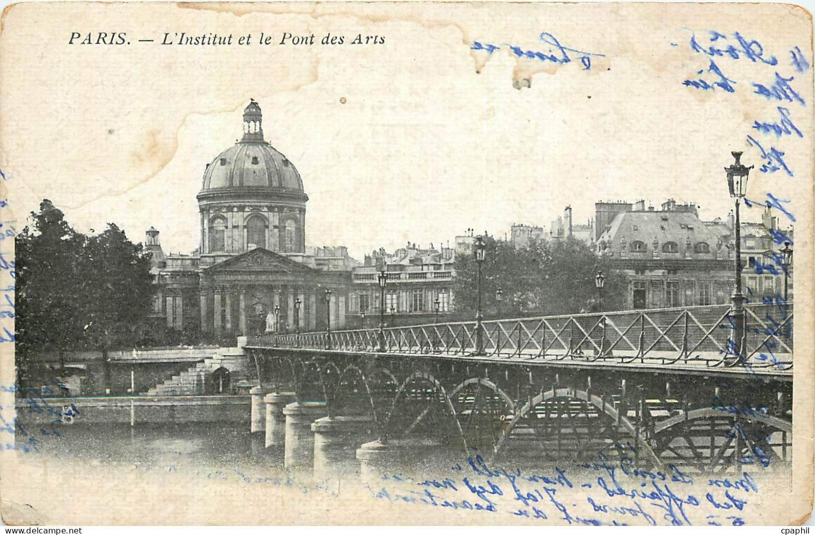 CPA Paris l'Institut et le Pont des Arts
