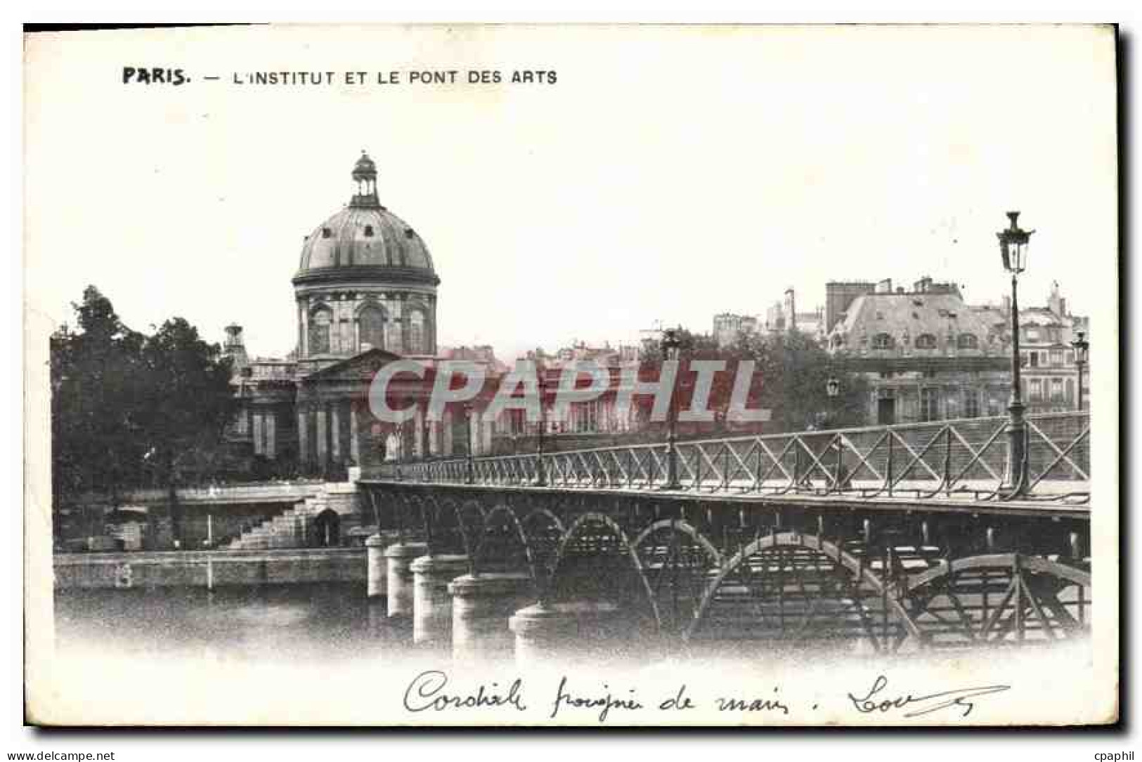 CPA Paris l'Institut et le Pont des Arts