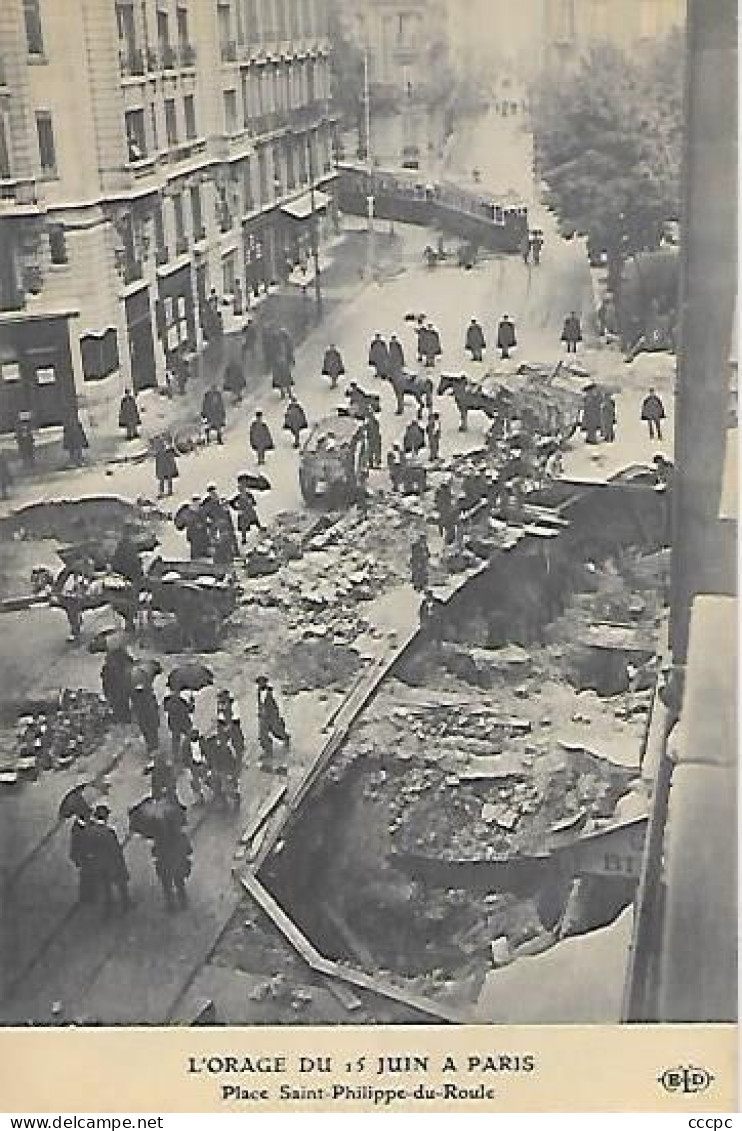 CPA Paris L'Orage du 15 Juin Place Saint-Philippe-du-Roule