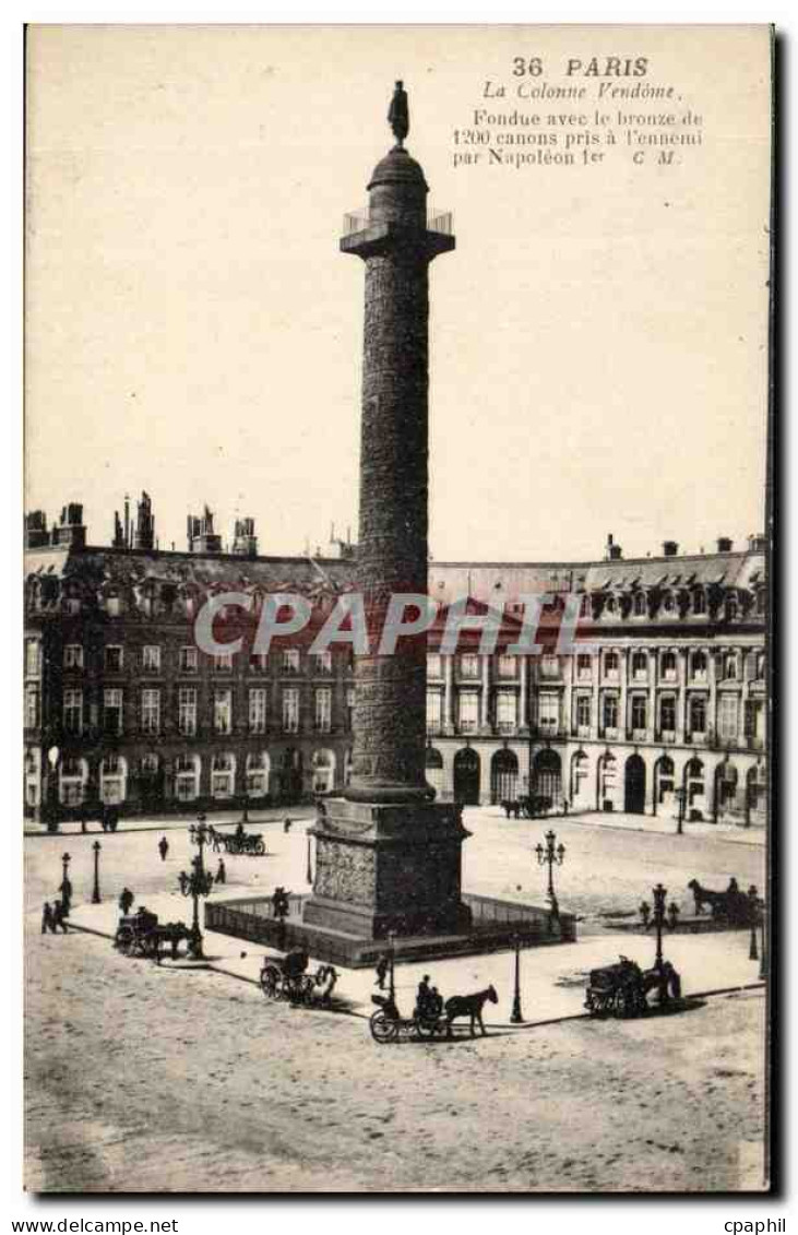 CPA Paris La colonne Vendome