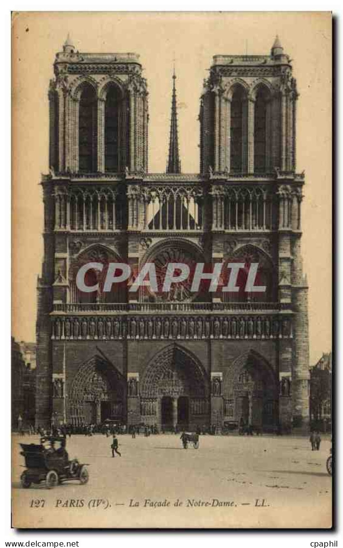 CPA Paris La Facade de Notre Dame