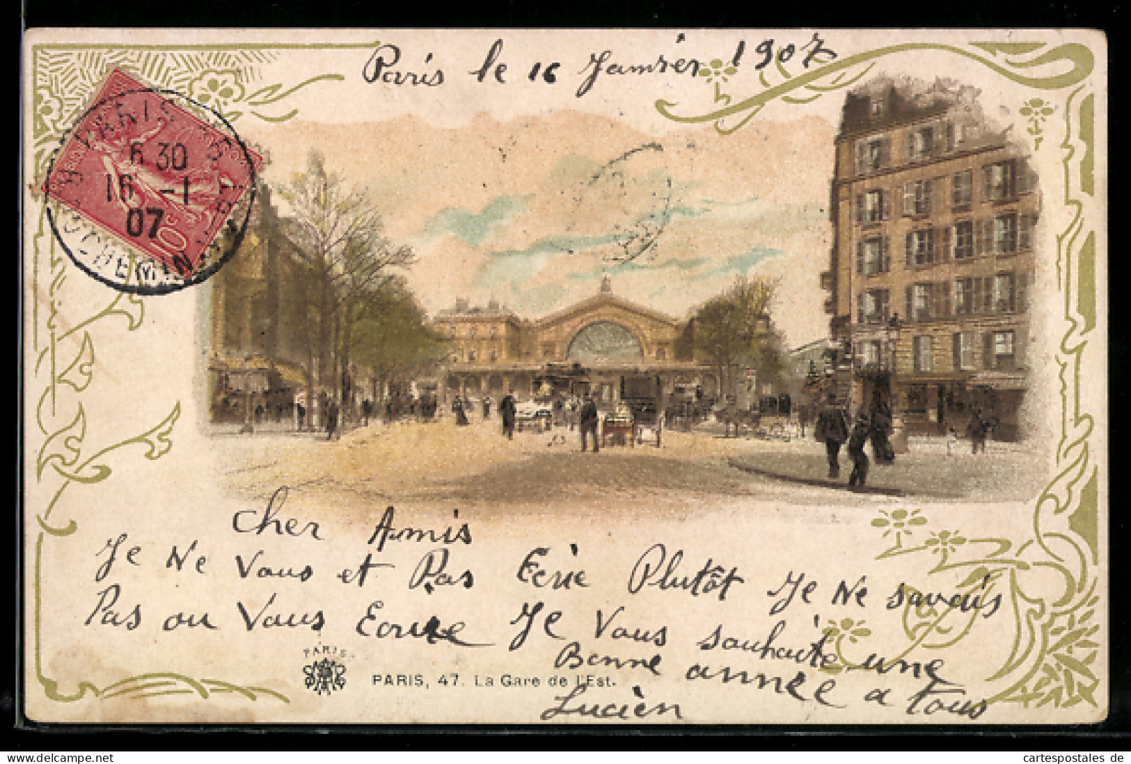 CPA Paris, La Gare de l`Est