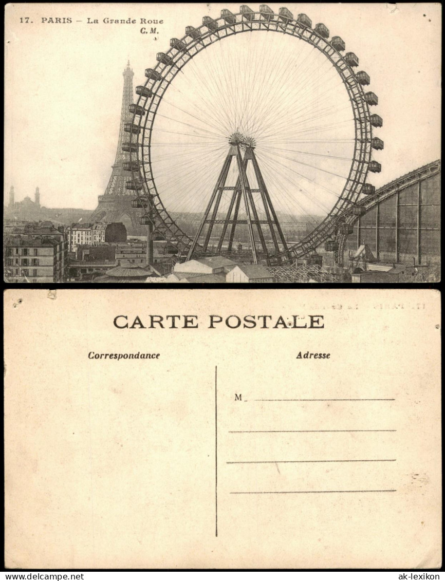 CPA Paris La Grande Roue Eiffelturm Tour Eiffel Riesenrad 1913