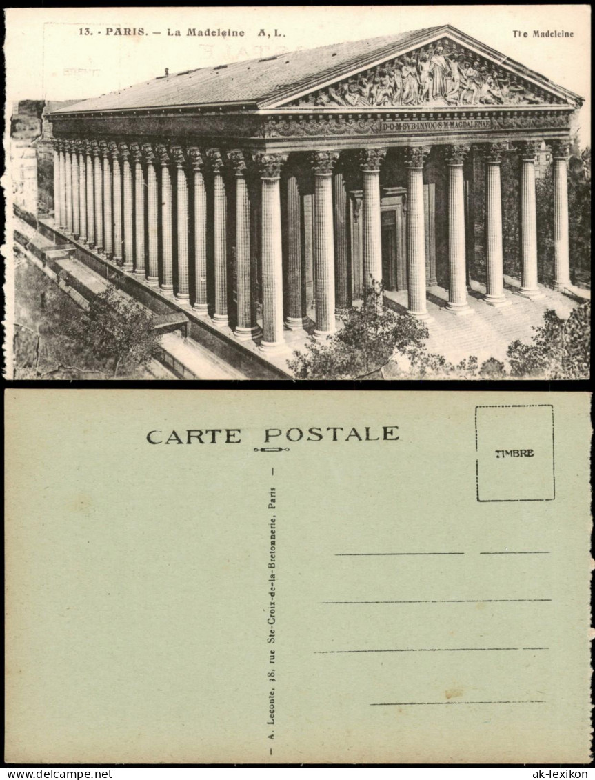 CPA Paris La Madeleine The Madeleine 1910