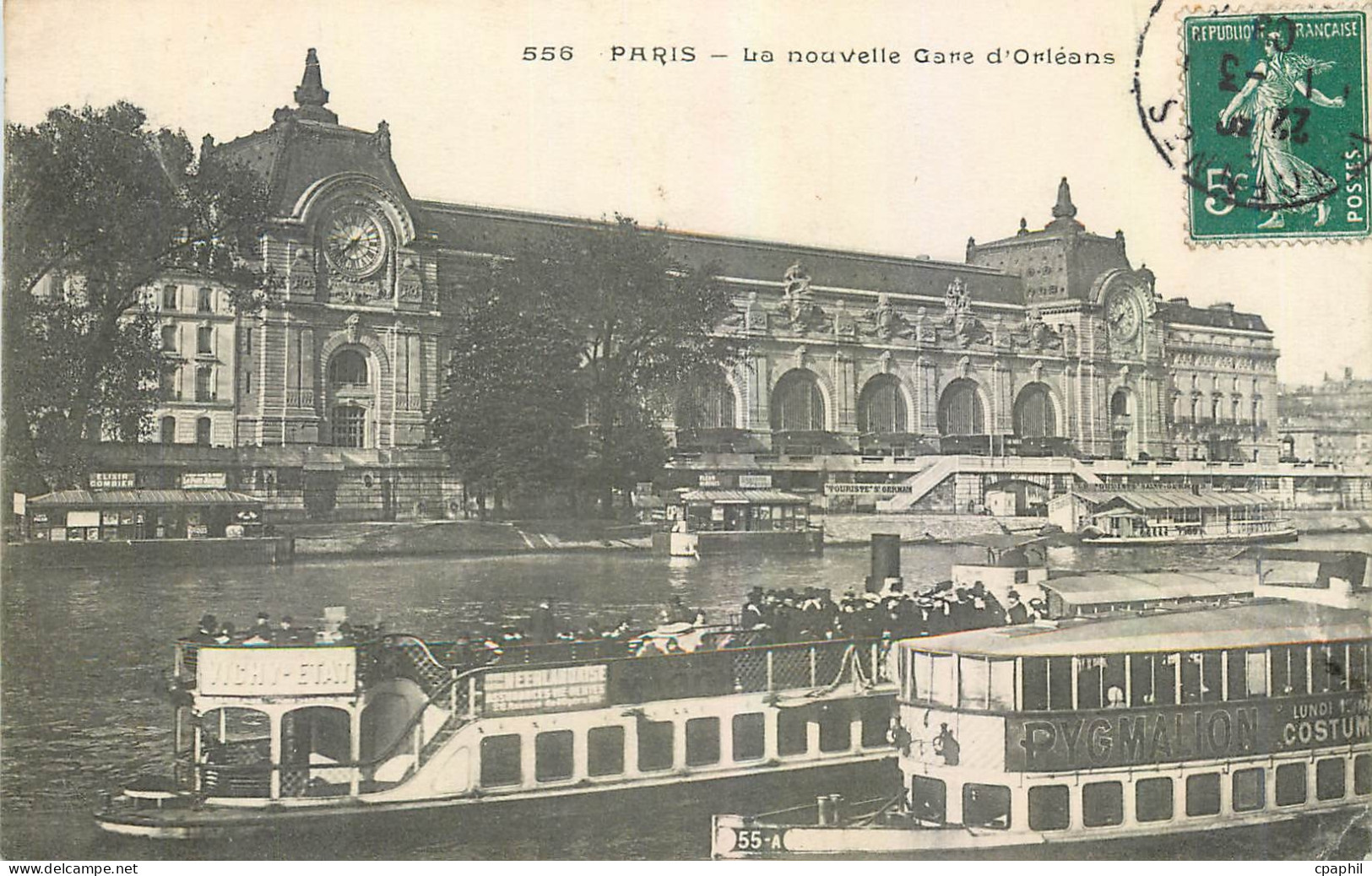 CPA Paris La Nouvelle Gare d'Orleans Bateau