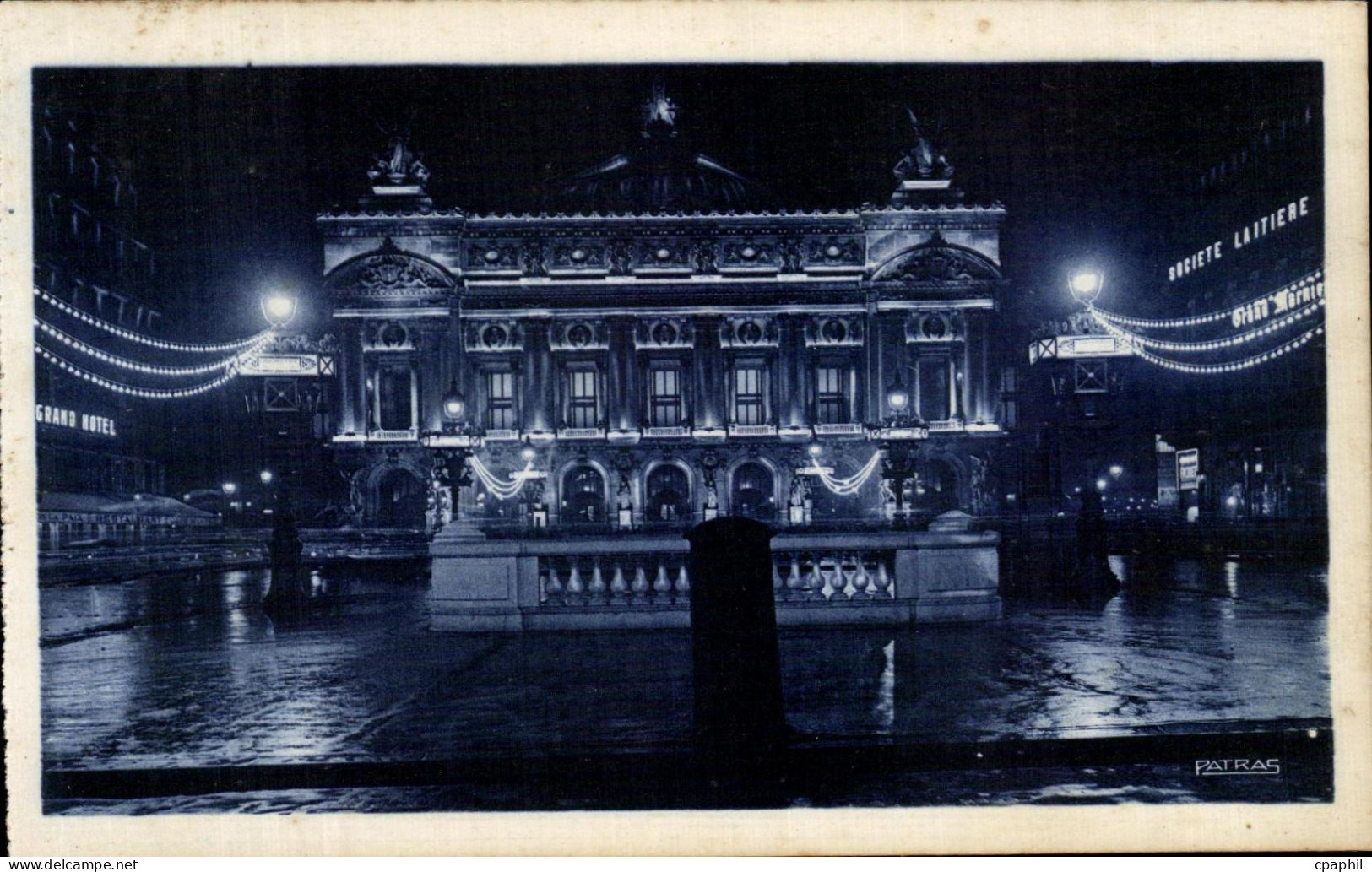 CPA Paris La Nuit Illuminations De I'Opera