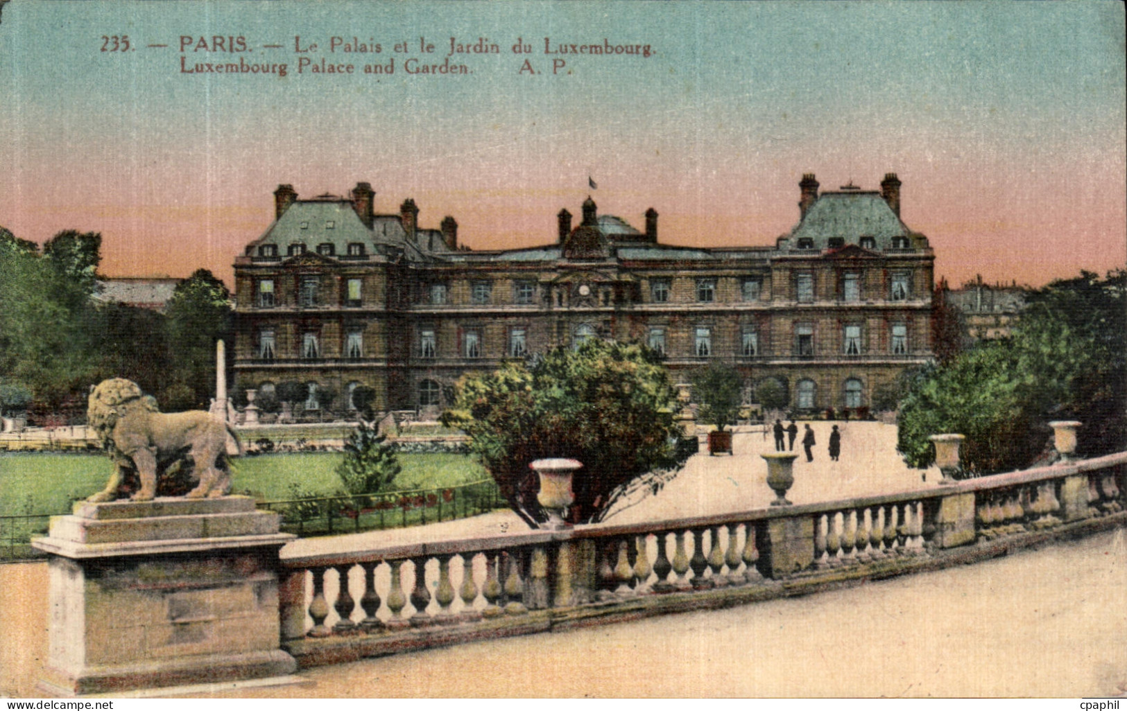 CPA Paris La Palais et le jardin du Luxembourg