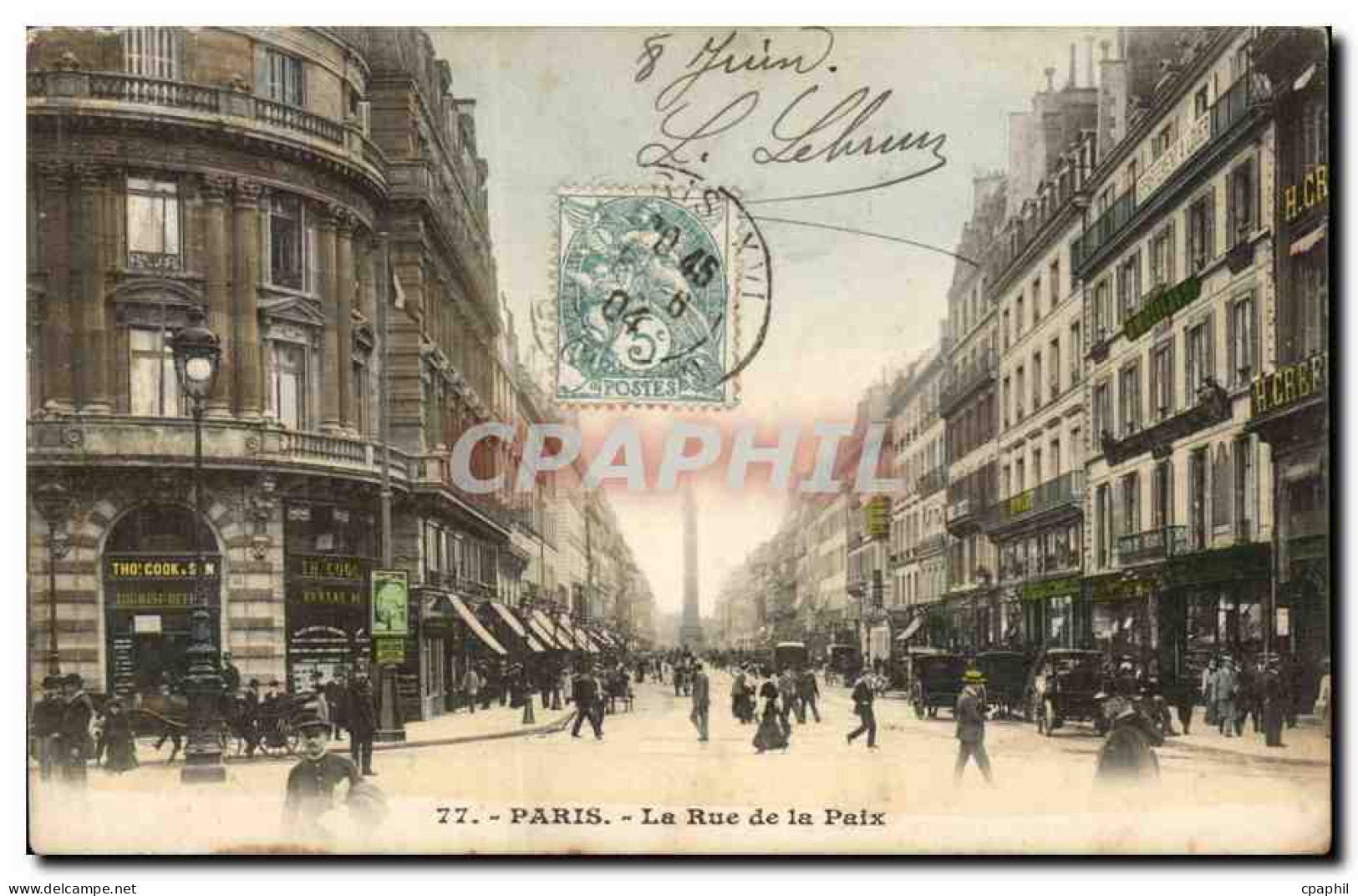 CPA Paris La rue de la Paix