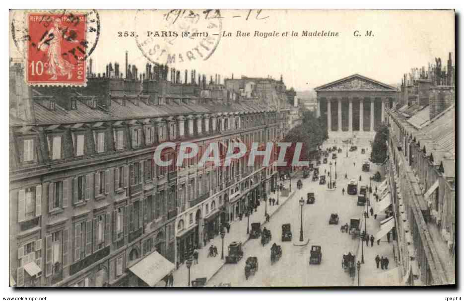 CPA Paris La Rue Royale et La Madeleine