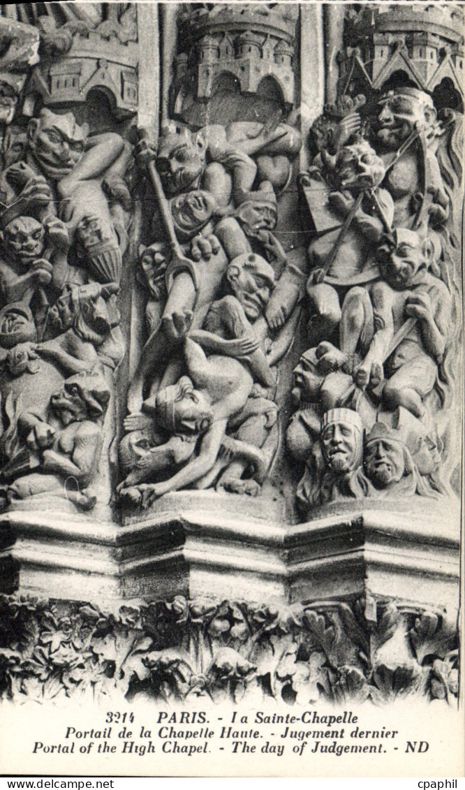 CPA Paris La Sainte Chapelle Portail de la Chapelle Haute