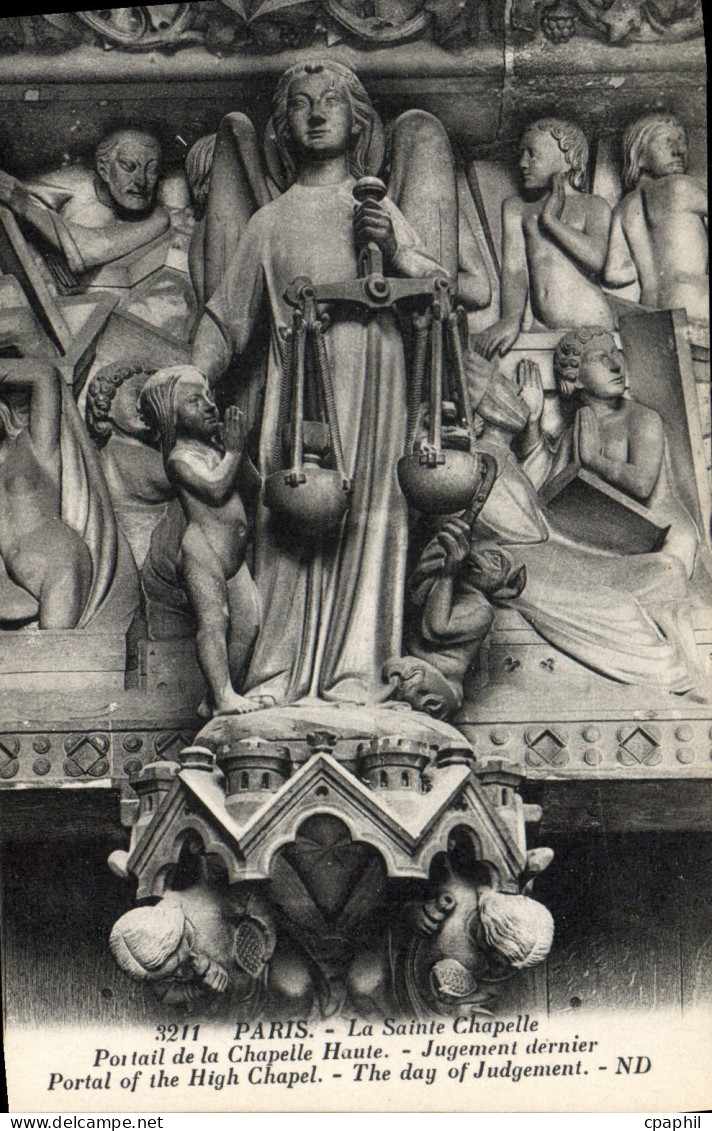 CPA Paris La Sainte Chapelle Portail de la Chapelle Haute