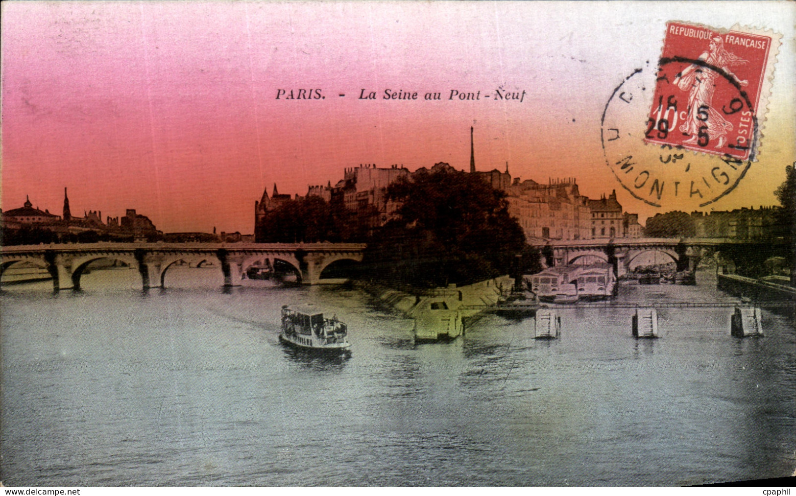 CPA Paris La Seine Au Pont Neuf