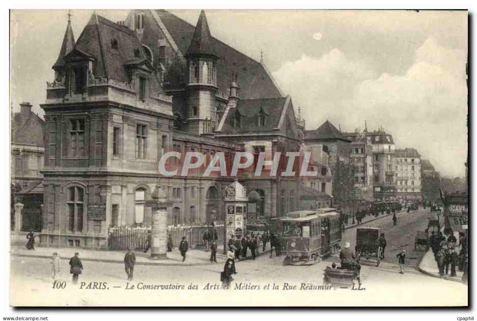 CPA Paris Le Conservatoire Des Arts Et Metiers Et La Rue Reaumur