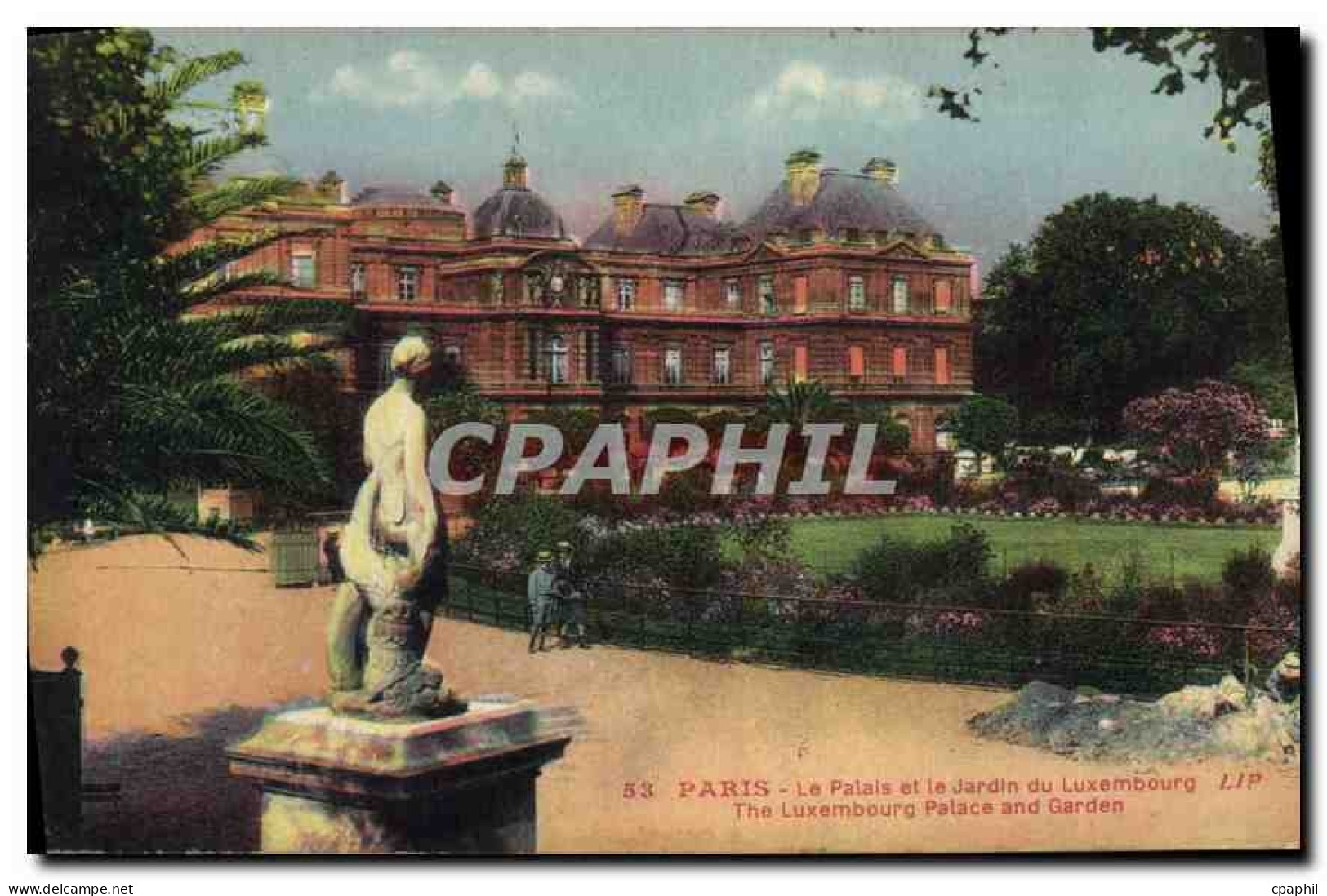 CPA Paris Le Palais et le Jardin du Luxembourg