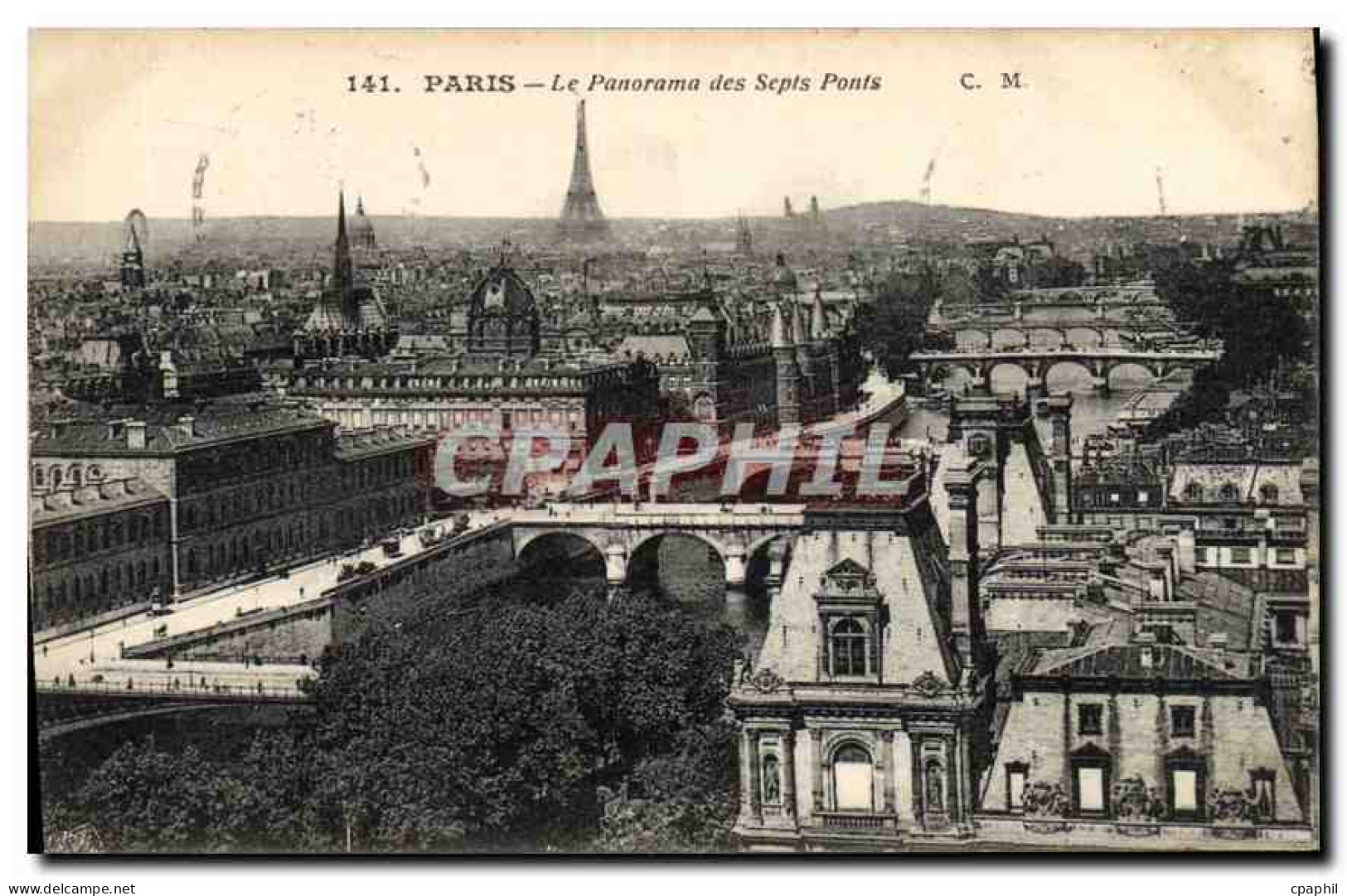 CPA Paris Le Panorama des Septs Ponts