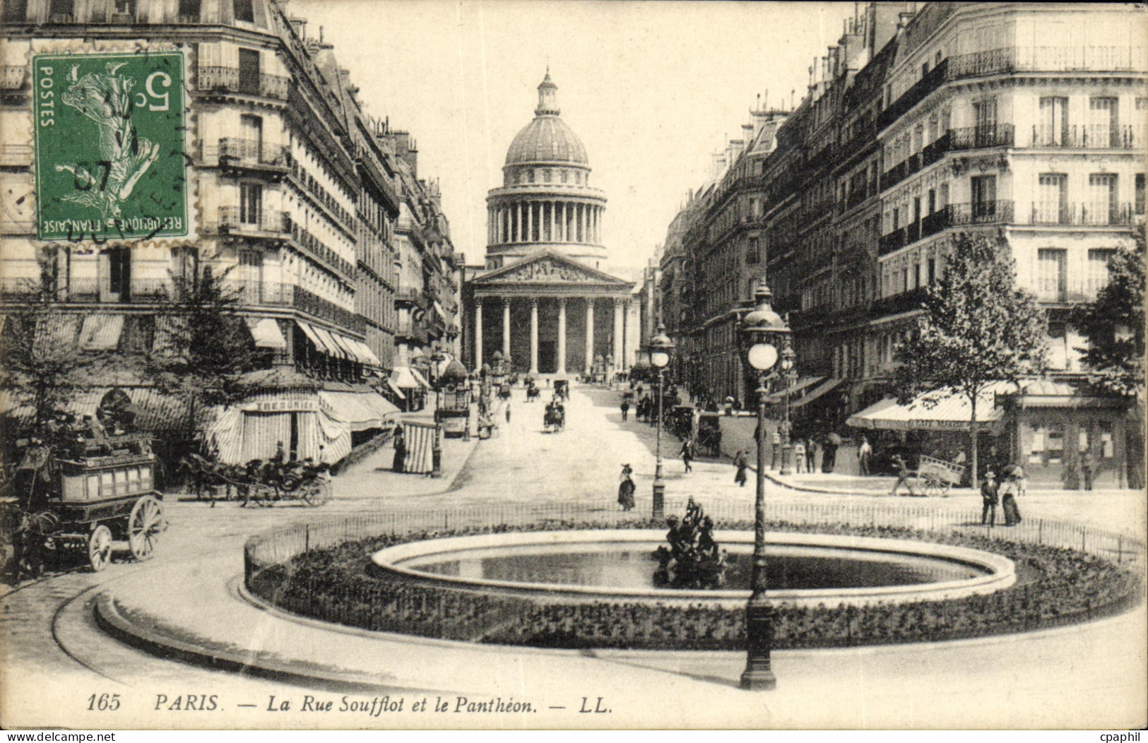 CPA Paris Le Rue Soufflot et le Pantheon