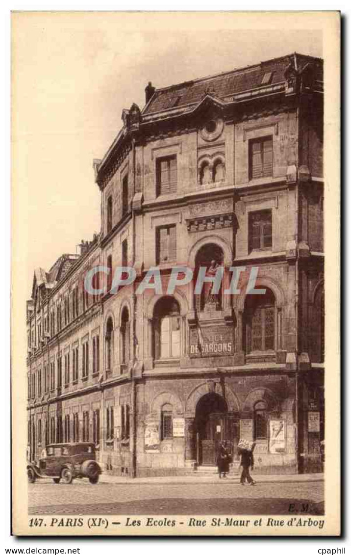 CPA Paris Les Ecoles Rue St Maur Et Rue d'Arboy