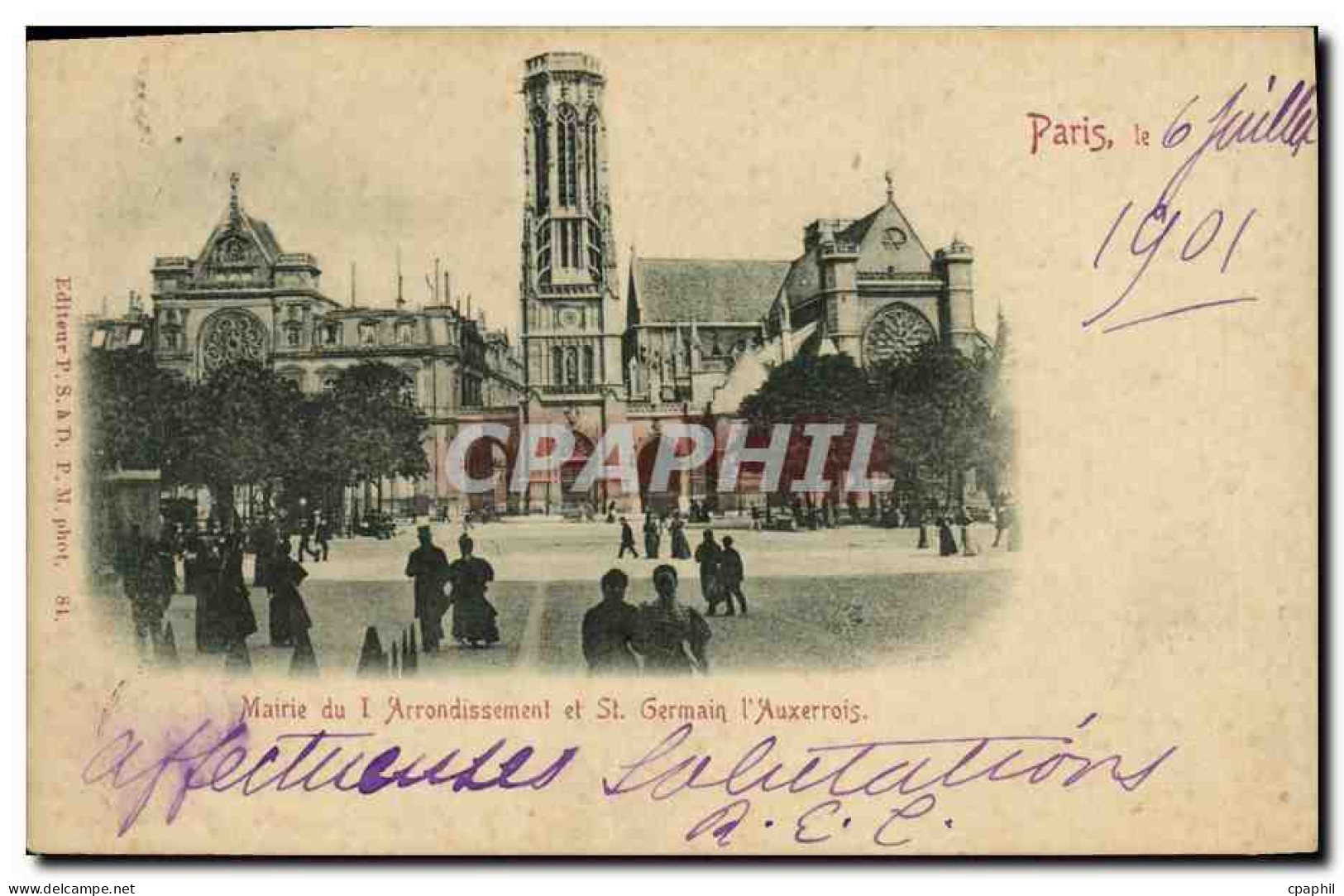CPA Paris Mairie du 1er arrondissement et St Germain l Auxerrois