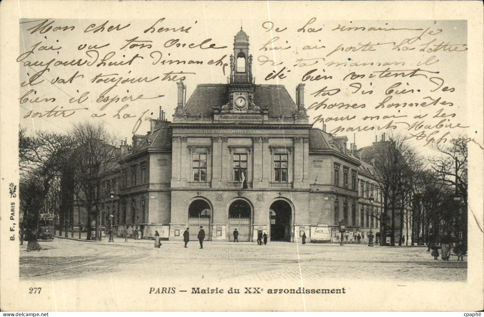 CPA Paris Mairie du 20eme Arrondissement