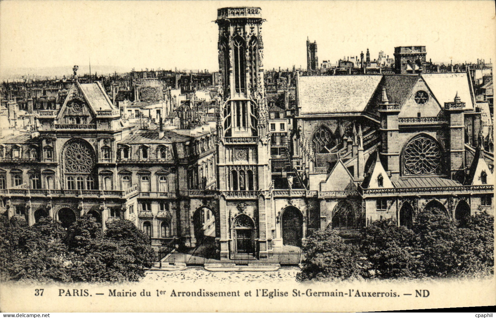 CPA Paris Marie du 1er Arrondissement et l Eglise St Germain l Auxerrois