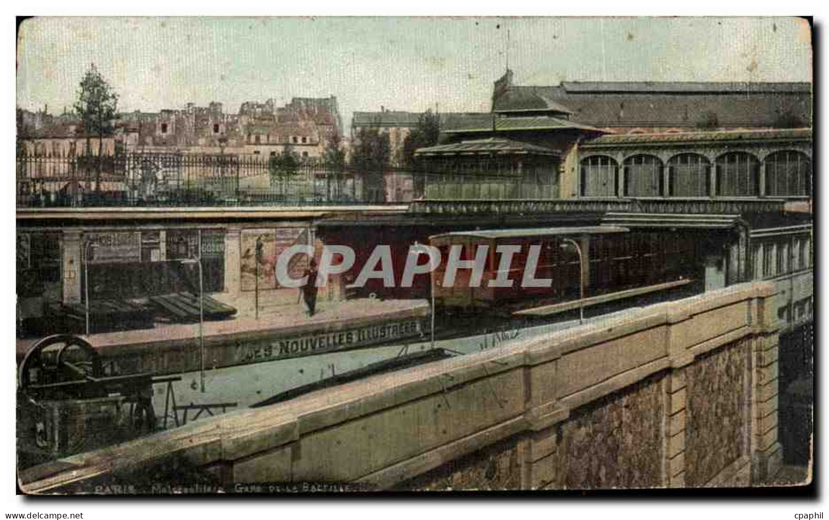 CPA Paris metro Gare de la Bastille