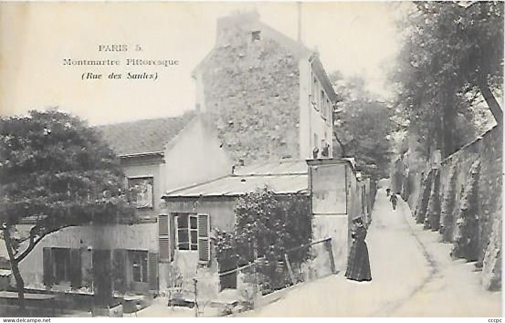 CPA Paris Montmartre Pittoresque rue des Saules