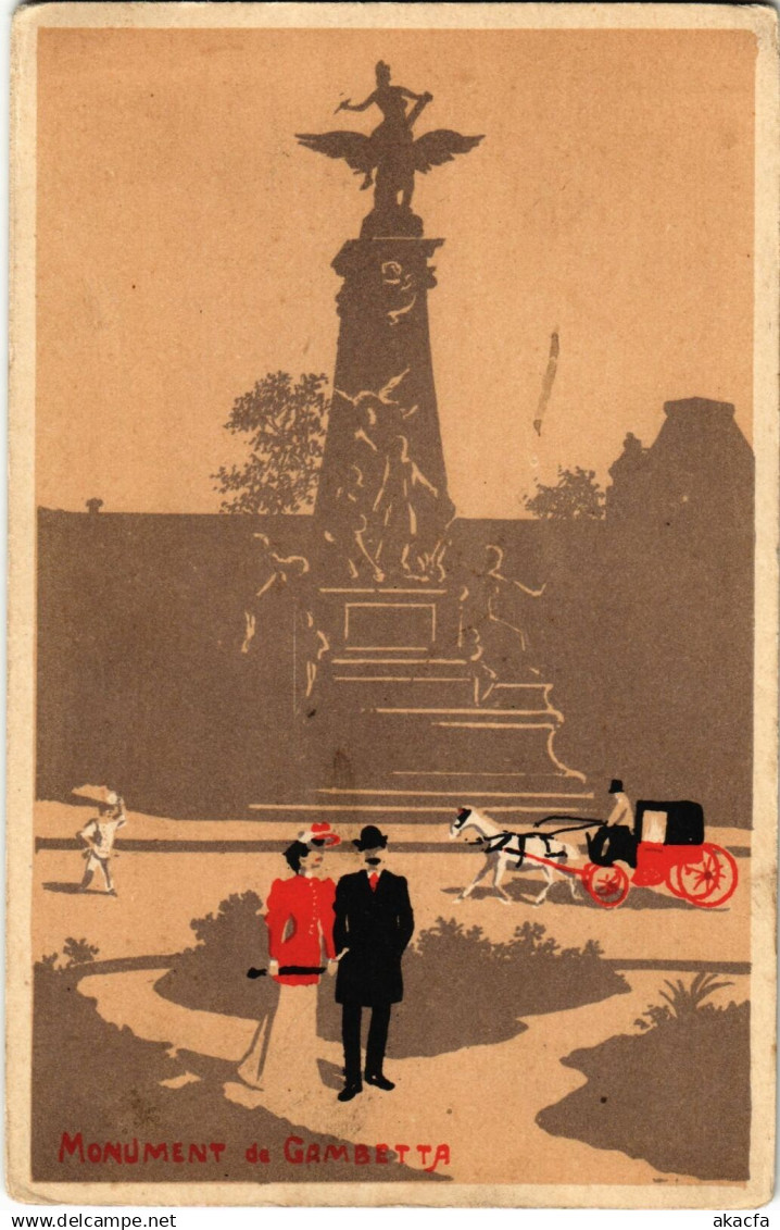 CPA PARIS Monument de Gambetta (983350)