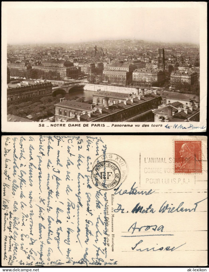 CPA Paris NOTRE DAME Panorama vu des tours; Stadt-Ansicht 1930
