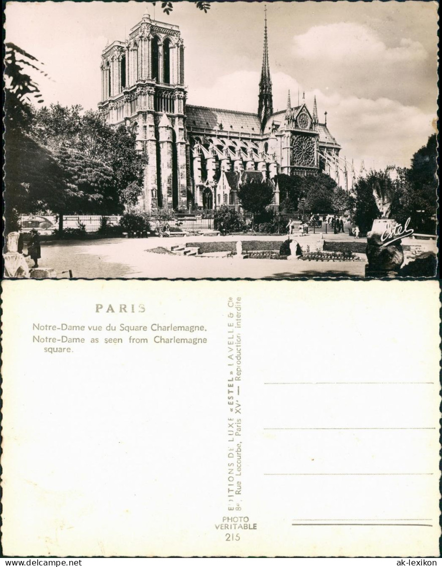 CPA Paris Notre-Dame vue du Square Charlemagne. 1960