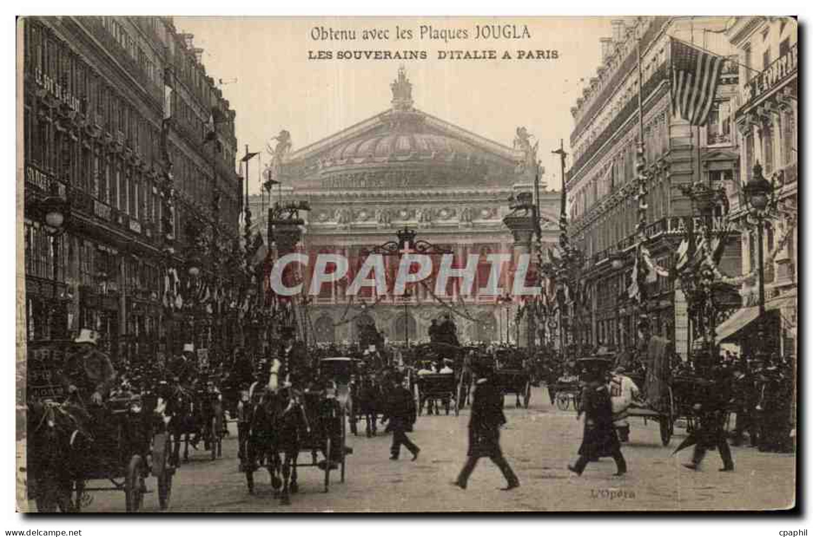 CPA Paris Opera Les souverains d Italie a Paris