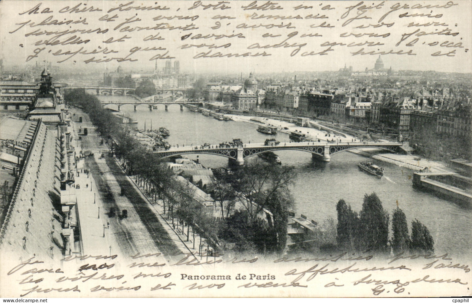 CPA Paris Panorama de Paris Notre Dame