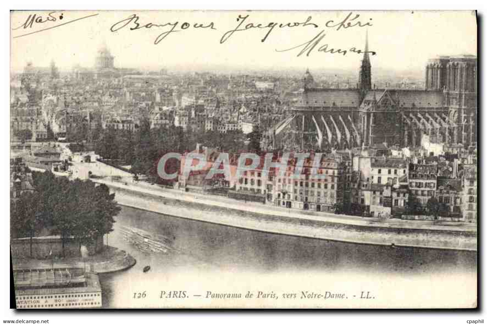 CPA Paris Panorama de Paris vers Notre Dame