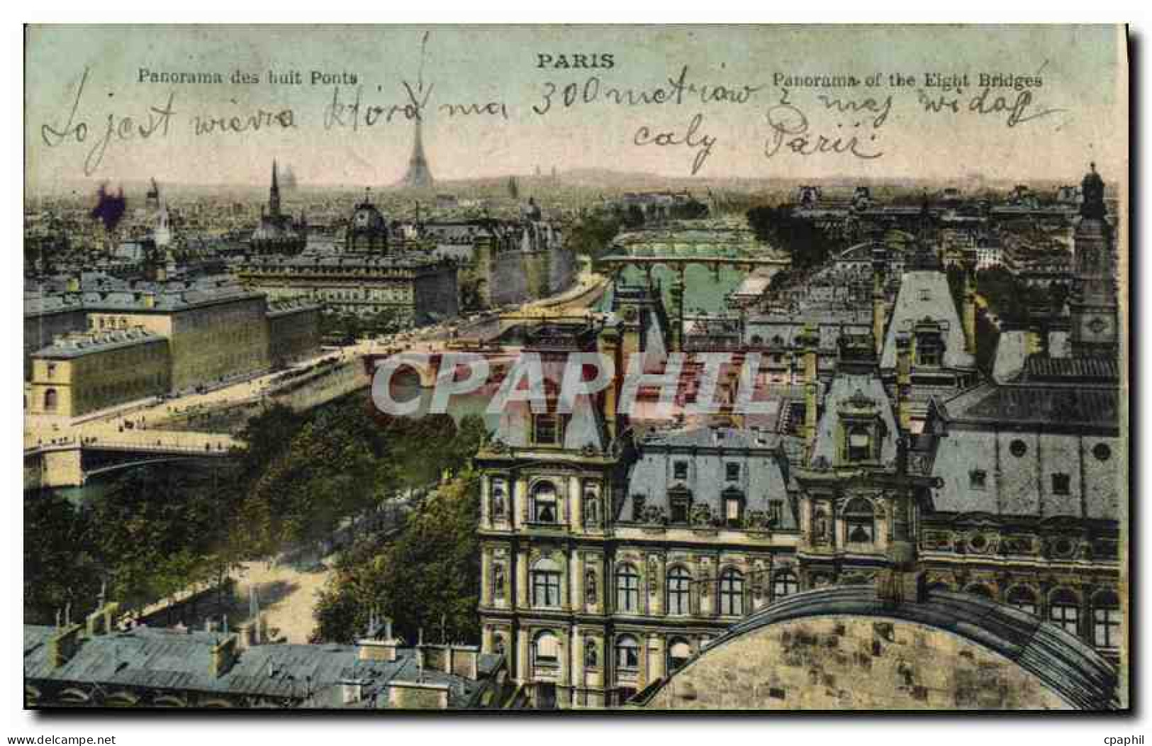 CPA Paris Panorama des Huit Ponts