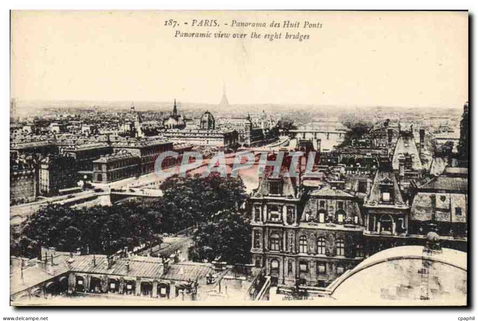 CPA Paris Panorama des Huit Ponts