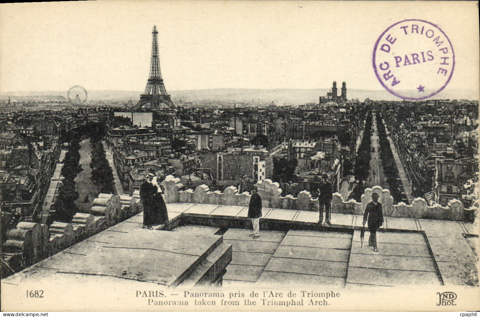 CPA Paris Panorama Pris De l'Arc De Triomphe Panorama