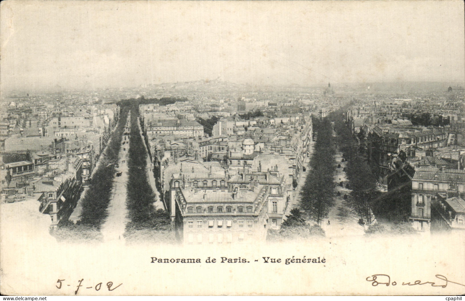 CPA Paris Panorama Vue Generale