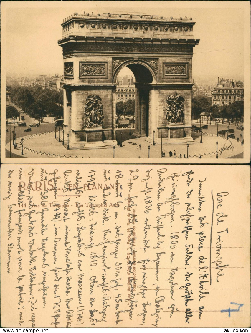 CPA Paris Pariser Triumphbogen Arc de Triomphe 1920