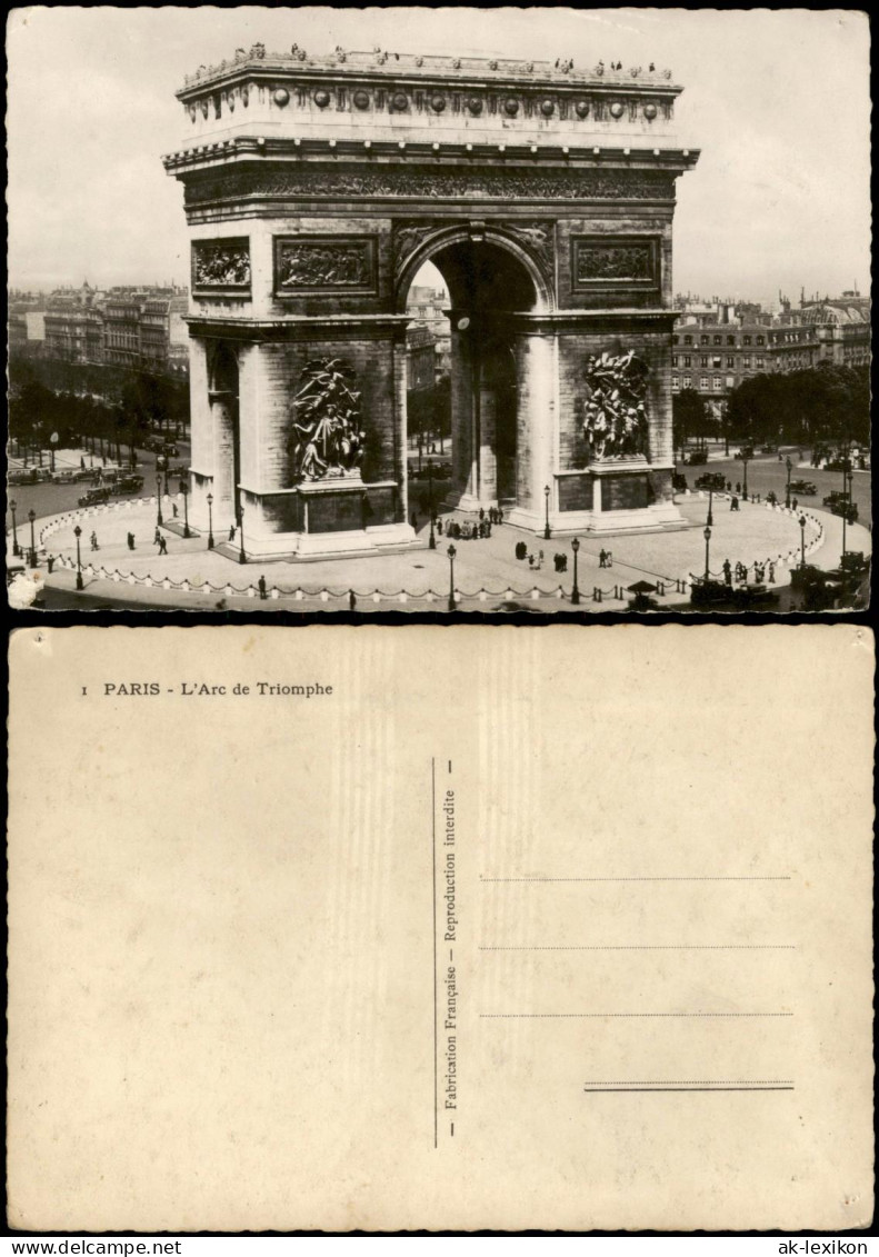 CPA Paris Pariser Triumphbogen Arc de Triomphe de l’Étoile 1950