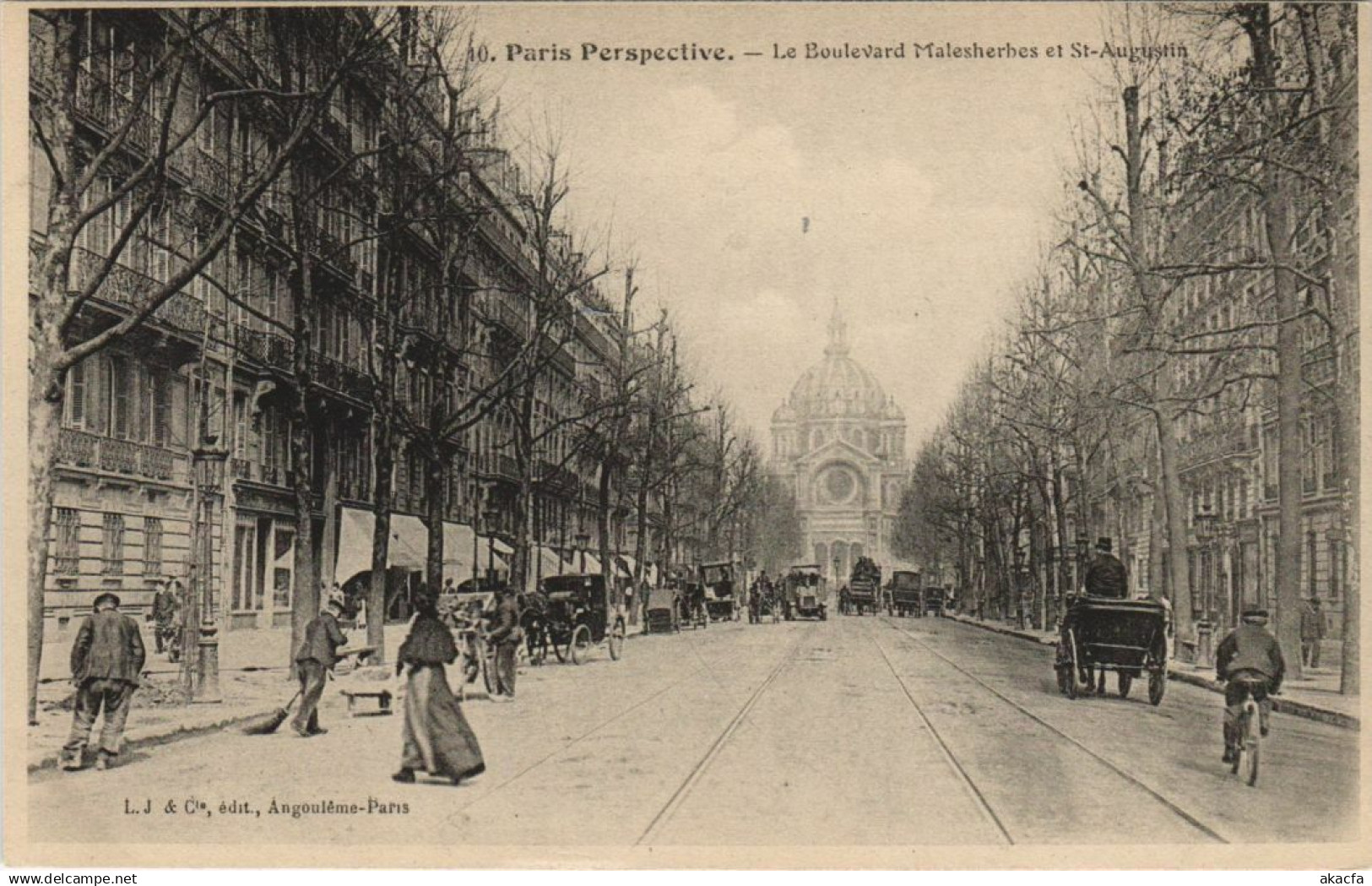 CPA PARIS Perspective. 10. Boulevard Malesherbes (924398)
