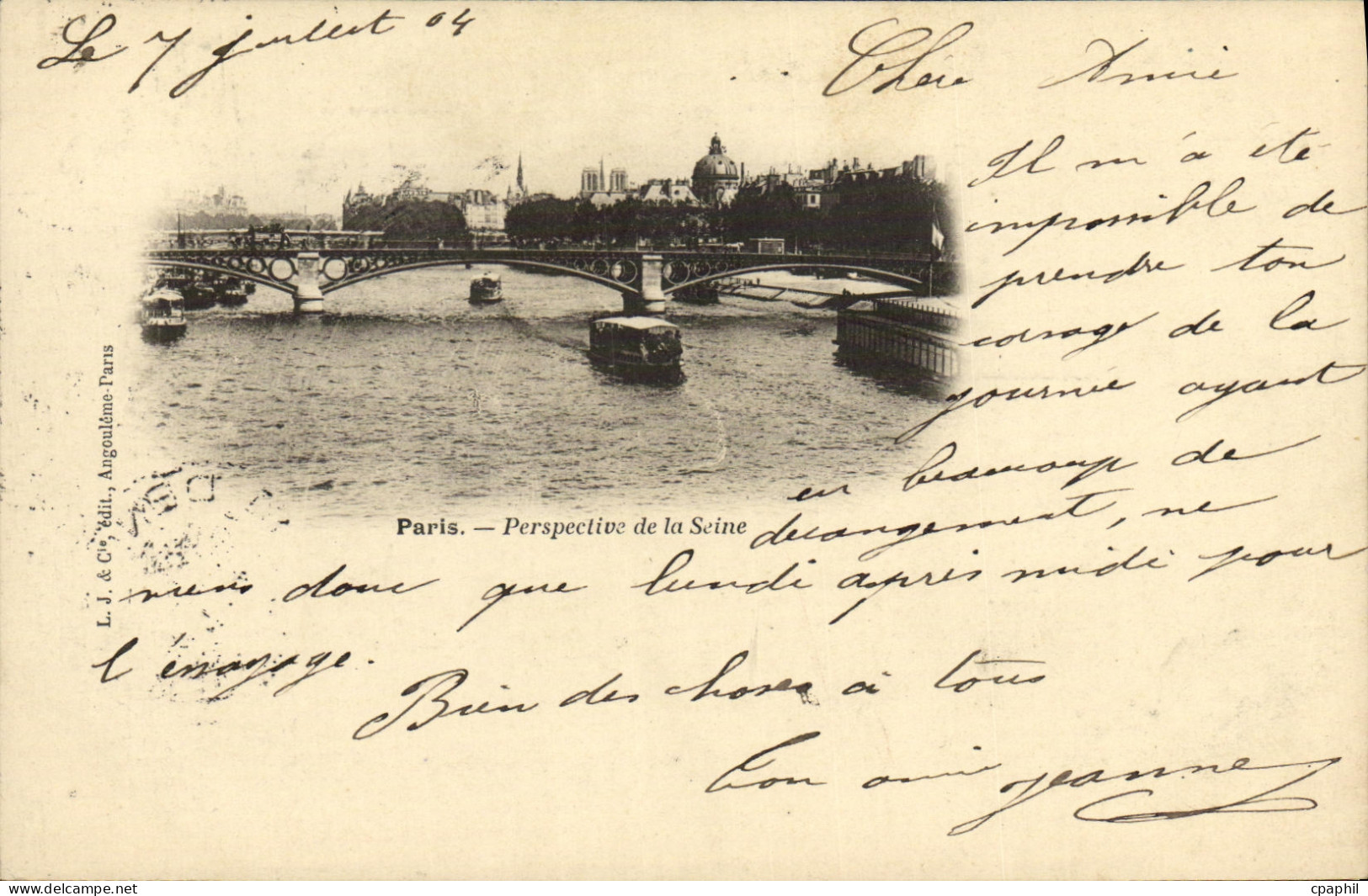 CPA Paris Perspective de la Seine