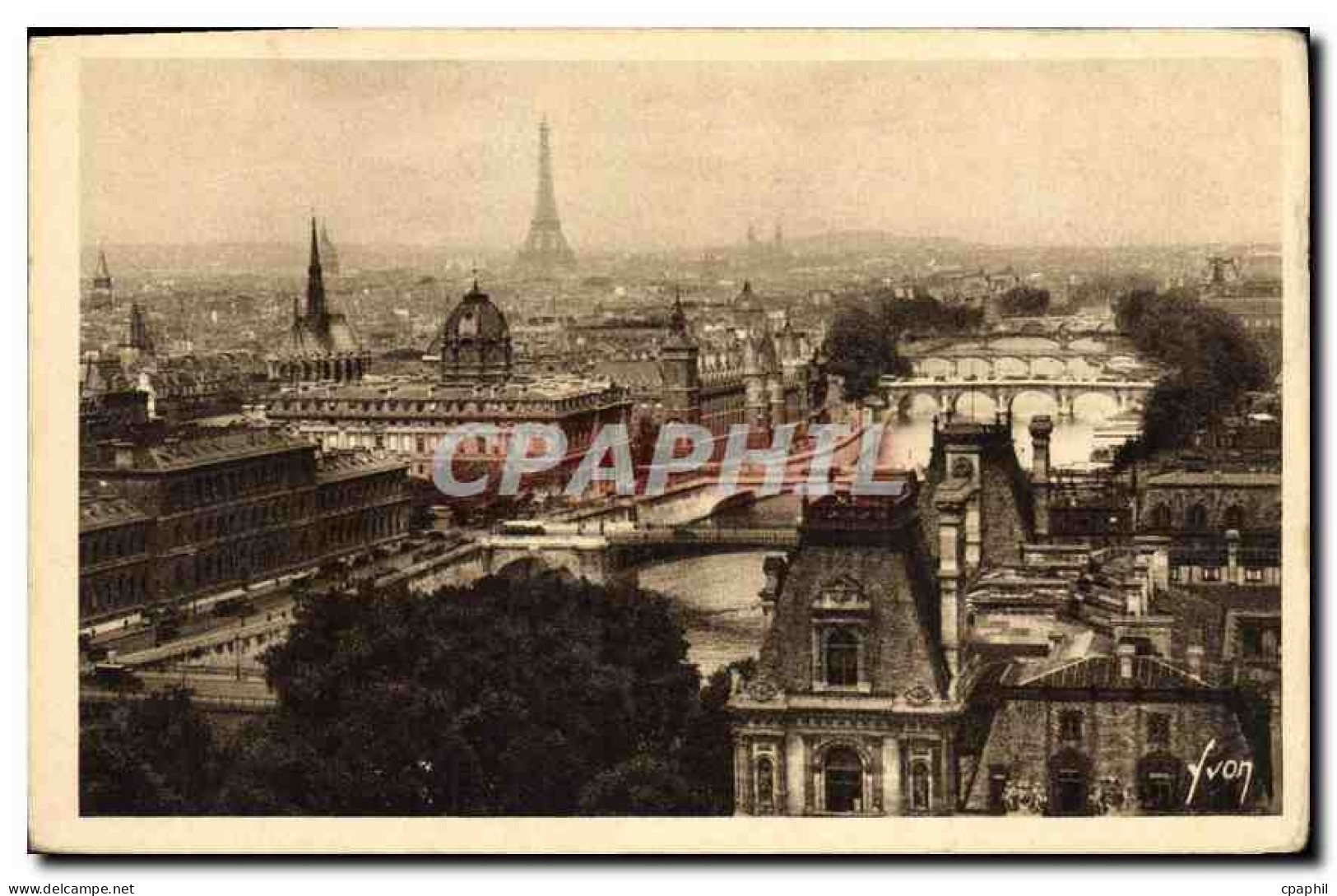 CPA Paris Perspective des Ponts