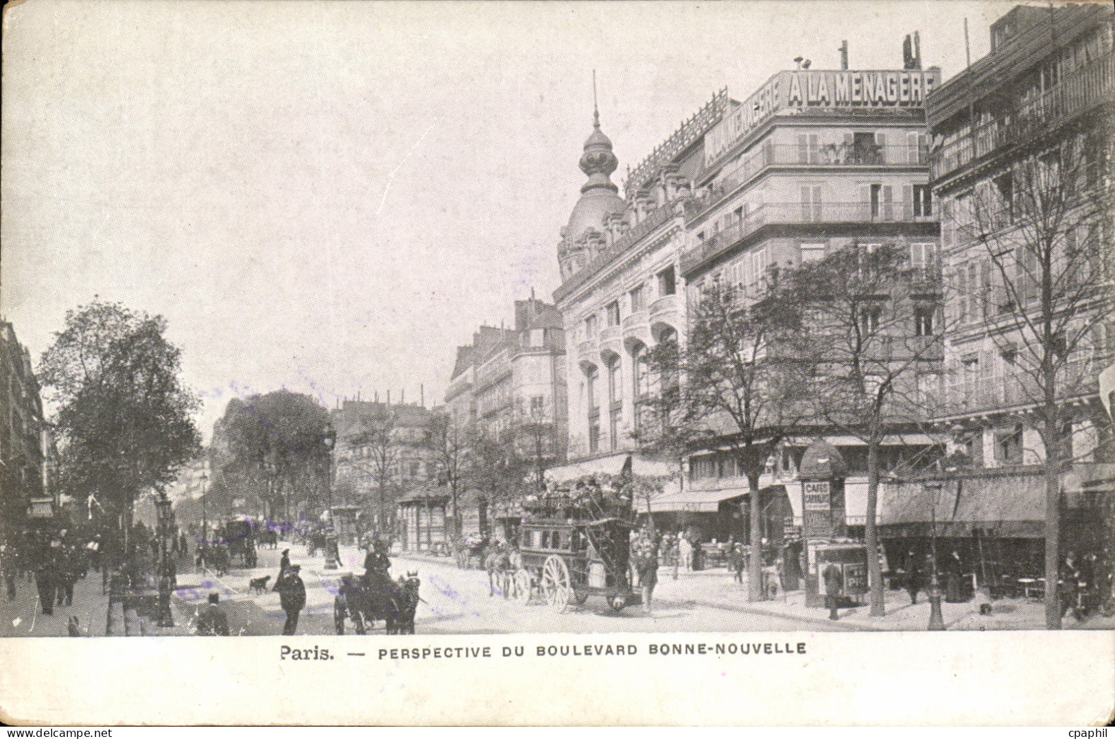 CPA Paris Perspective Du Boulevard Bonne Nouvelle