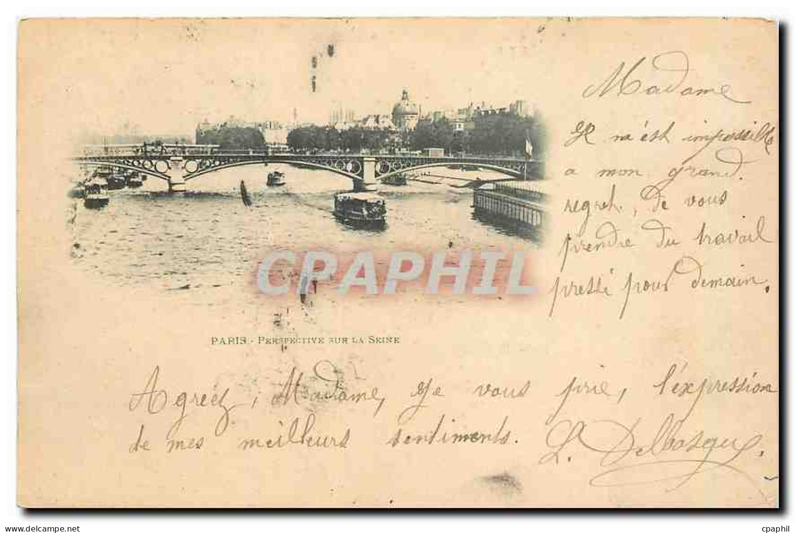 CPA Paris Perspective sur la Seine