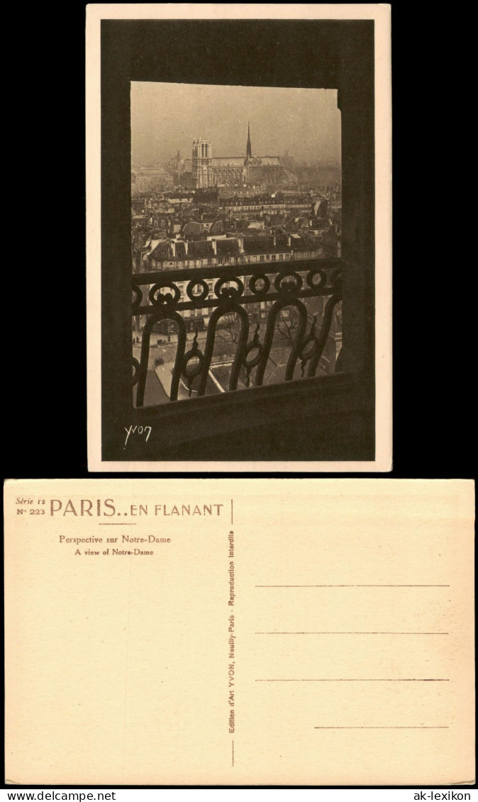 CPA Paris Perspective sur Notre-Dame A view of Notre-Dame 1930