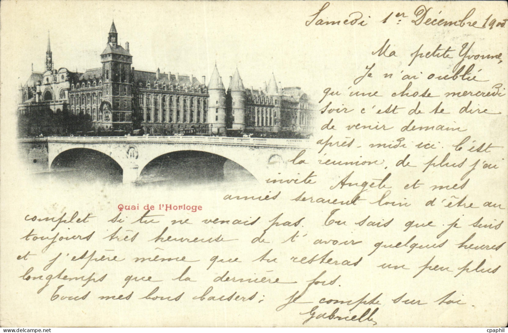CPA Paris Quai de l Horloge
