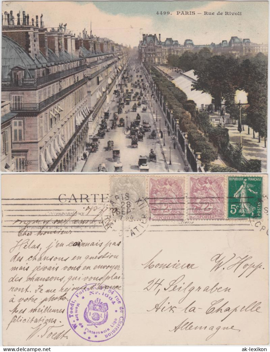 CPA Paris Rue de Rivoli/Rivoli-Straße 1913