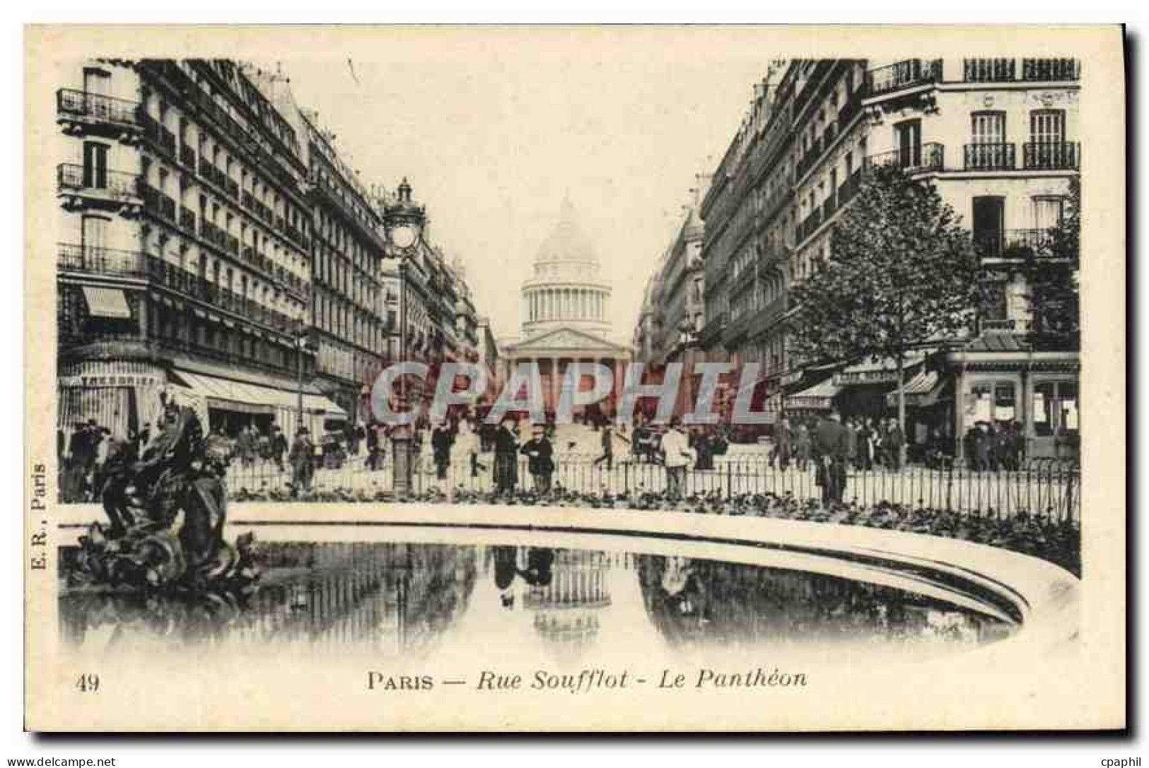 CPA Paris Rue Soufflot le Pantheon