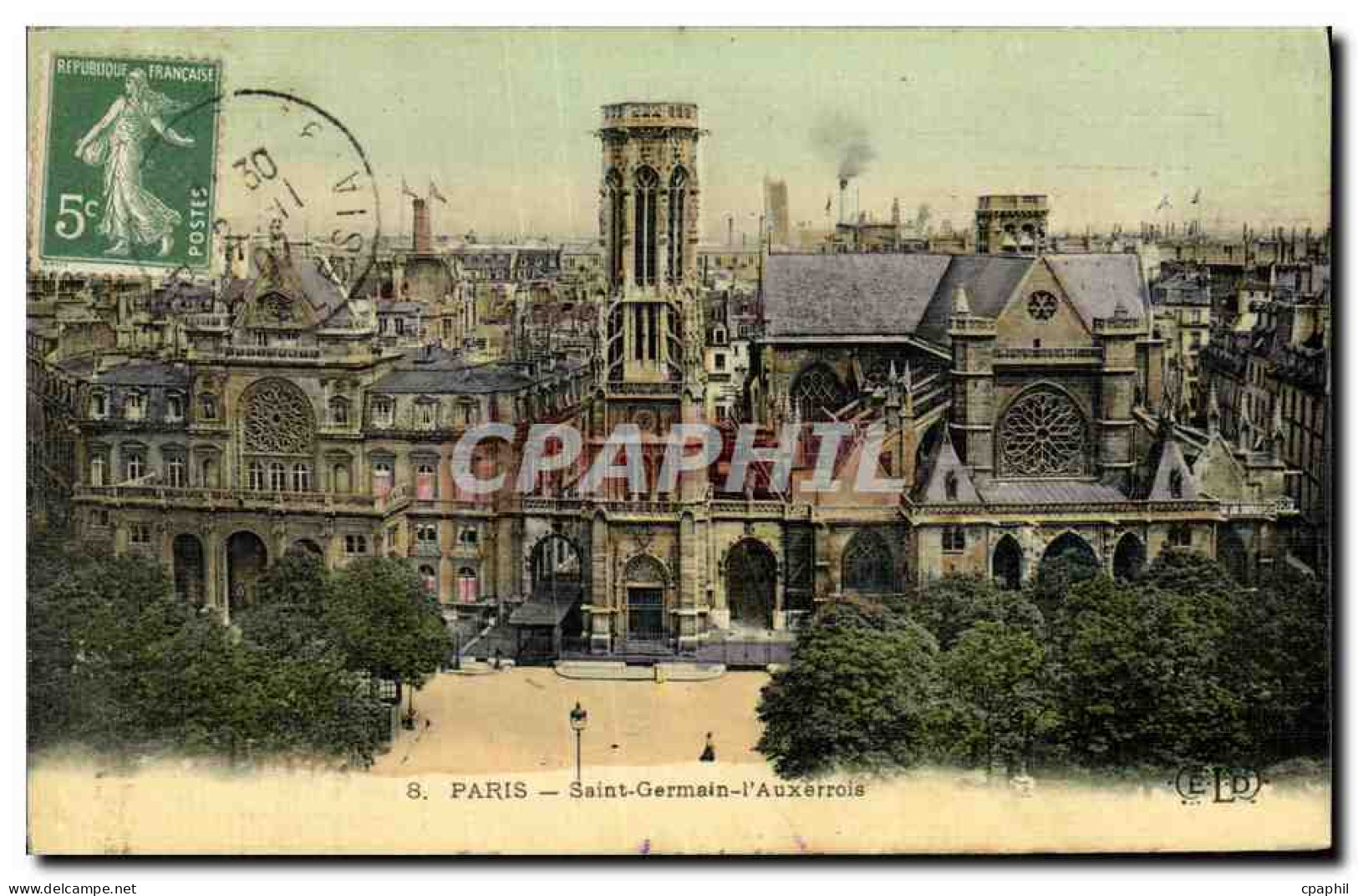 CPA Paris Saint Germain L Auxerrois carte toilee