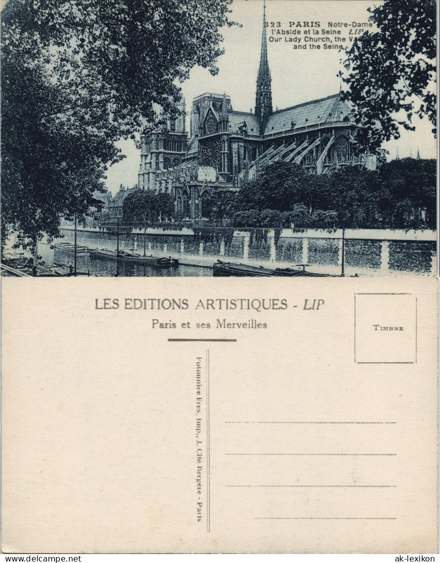 CPA Paris Seine, Boote, Notre Dame 1919
